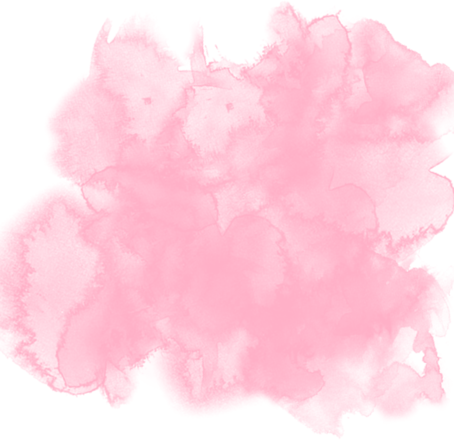 Pink Watercolor Stain Cutout